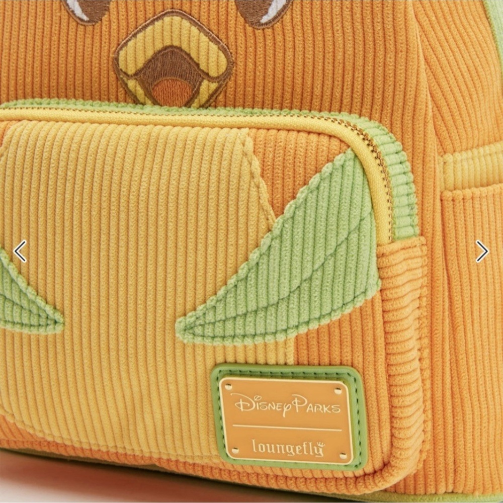 Disney Parks Orange Bird Corduroy Loungefly Backpack Pastel - NEW - Picture 3 of 4